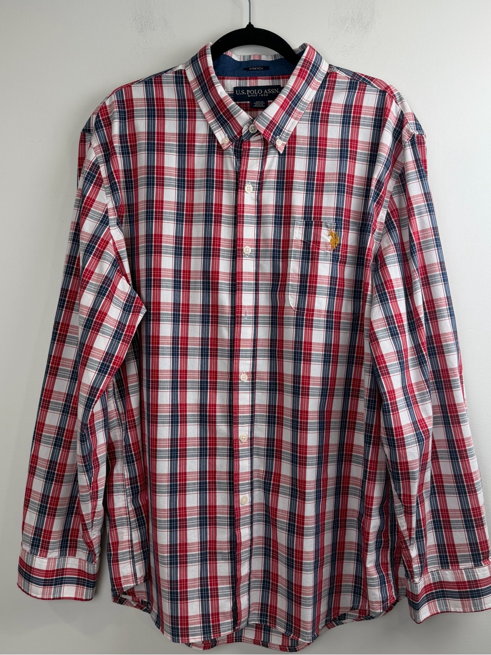 U.S. Polo ASSN. Men's Long Sleeve Button-Up Multicolor Plaid Shirt Size XXL